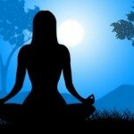 happy woman yoga