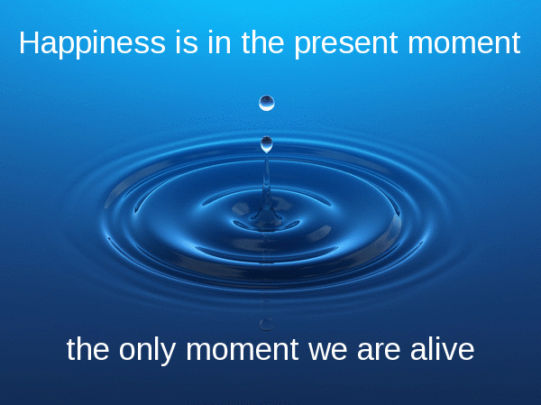 Happiness is in the present moment
