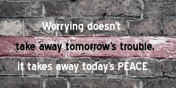 Worrying, negative thoughts